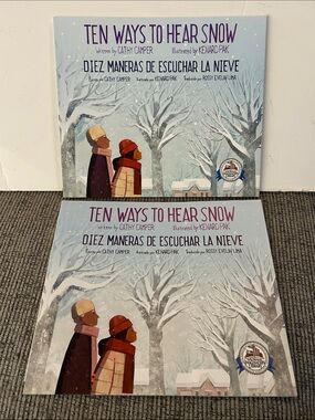 Ten ways to hear snow paperback book English & Spanish x2 copies NEW